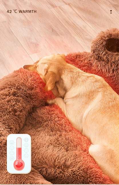 Luxury Plush Dog Sofa Bed 🐶 | Cozy & Washable Nest for Small to Large Pets 🛏️