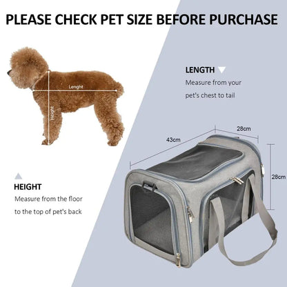 ✈️ Soft-Sided Dog Carrier Bag | Airline-Approved Travel for Small Pets 🐾