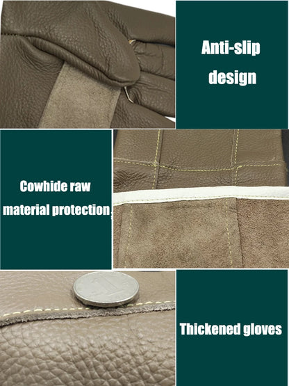🧤 Pet Grooming Gloves – Bite & Scratch Resistant Leather Protection Gloves for Dogs & Cats 🐾