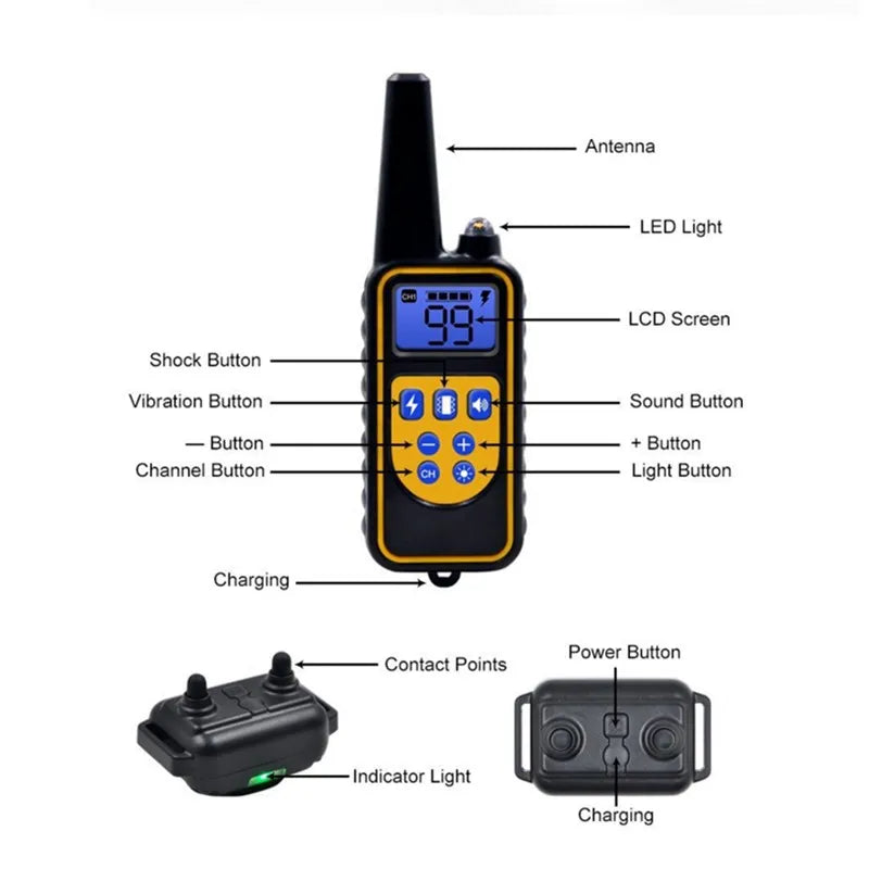 ⚡ Electric Dog Training Collar with LCD Display 🐾