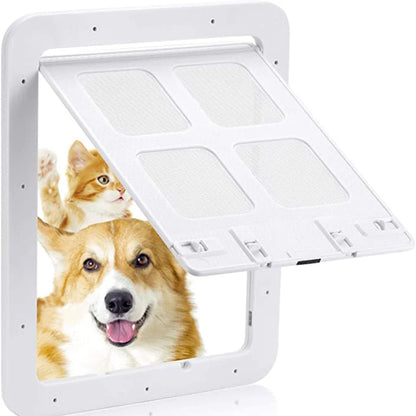 🐾 Pet Dog Screen Door – Lockable Magnetic Cat & Dog Door for Home Sliding Screens 🚪