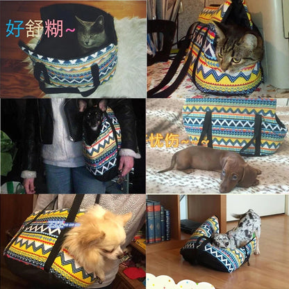 Soft Pet Sling Carrier 🐾 Camouflage Travel Bag for Small Dogs & Cats 🐕🧡