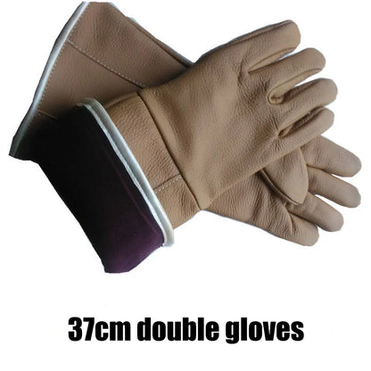 🧤 Pet Grooming Gloves – Bite & Scratch Resistant Leather Protection Gloves for Dogs & Cats 🐾
