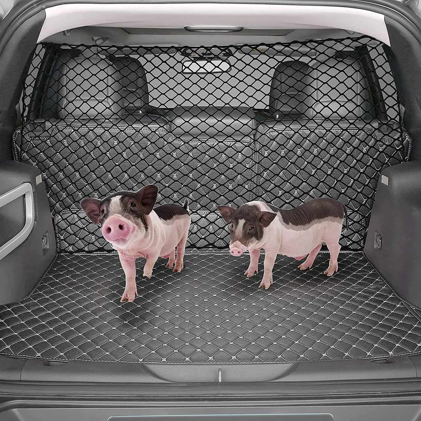 🚗 Car Pet Barrier Net 🐶 Mesh Safety Divider for SUVs & Hatchbacks