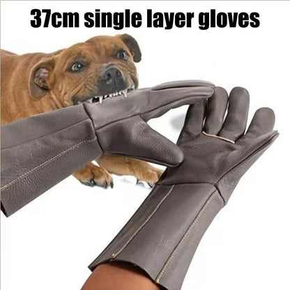 🧤 Pet Grooming Gloves – Bite & Scratch Resistant Leather Protection Gloves for Dogs & Cats 🐾