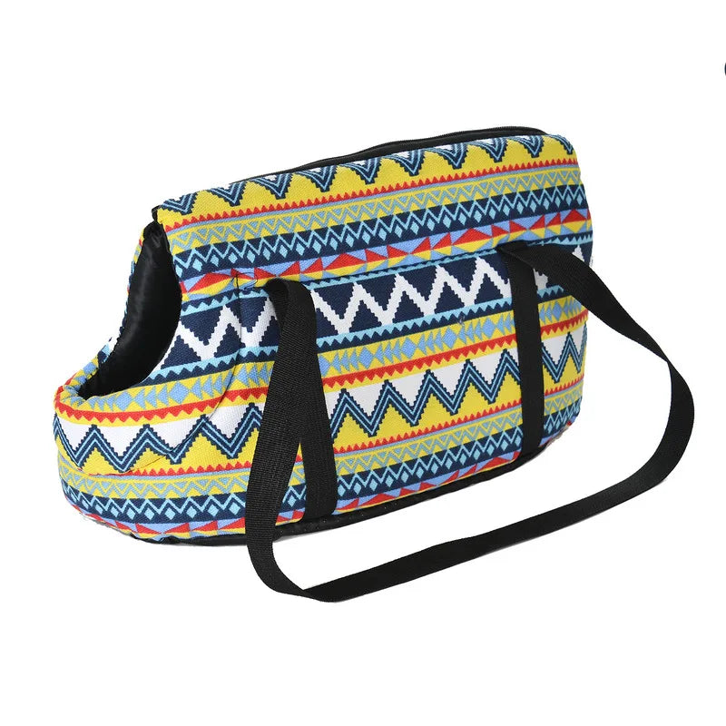 Soft Pet Sling Carrier 🐾 Camouflage Travel Bag for Small Dogs & Cats 🐕🧡