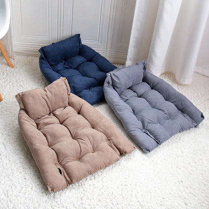 🛏️ 3-in-1 Cozy Pet Bed – Sofa, Nest & Mat for Dogs & Cats 🐾