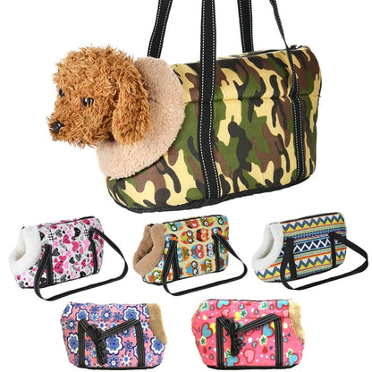 Soft Pet Sling Carrier 🐾 Camouflage Travel Bag for Small Dogs & Cats 🐕🧡