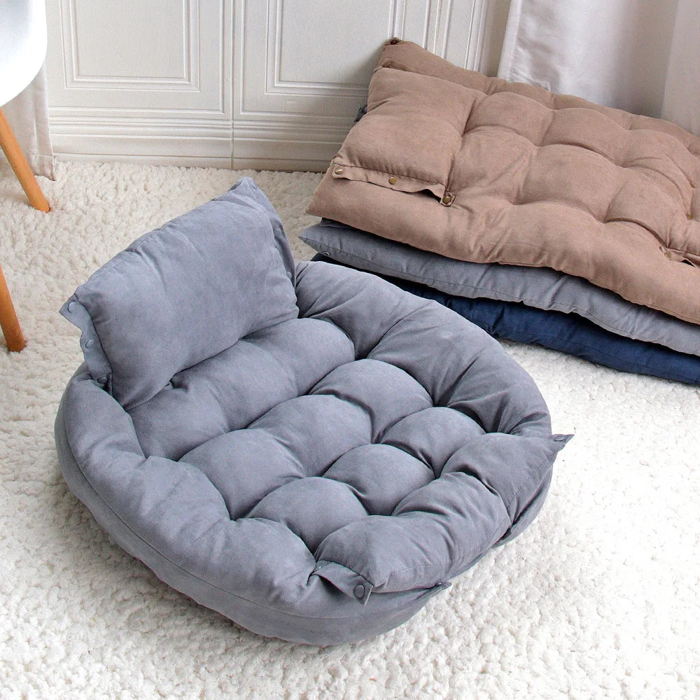🛏️ 3-in-1 Cozy Pet Bed – Sofa, Nest & Mat for Dogs & Cats 🐾