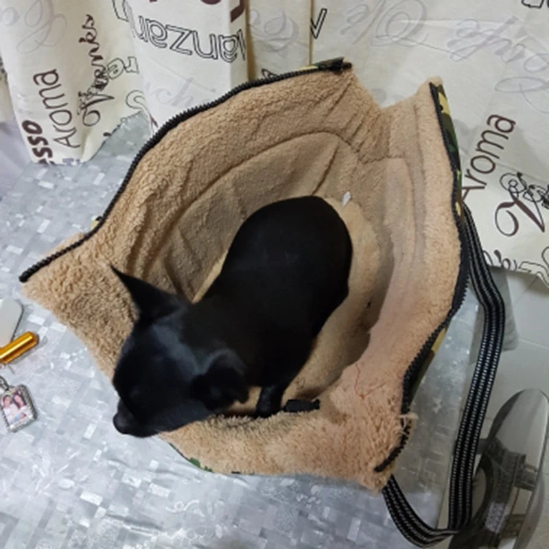 Soft Pet Sling Carrier 🐾 Camouflage Travel Bag for Small Dogs & Cats 🐕🧡