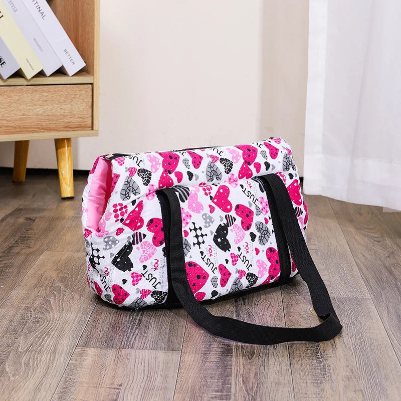 🐾 Retro Style Pet Carrier Bag – Soft Shoulder Tote for Cats & Dogs 👜