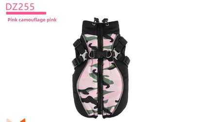 🧥 Winter Dog Jacket 🌟 Reflective Harness Coat with Zipper for Small Pets