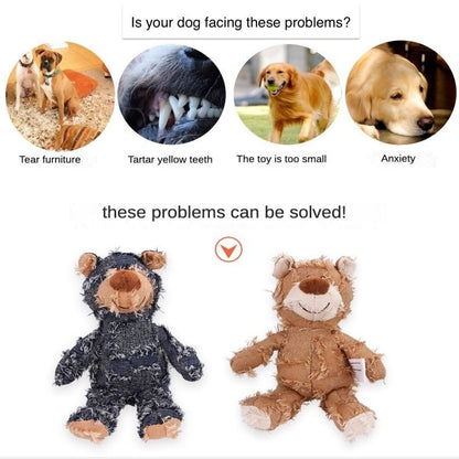 🧸 Squeaky Teddy Bear Dog Toy – Soft, Durable & Fun 🐕
