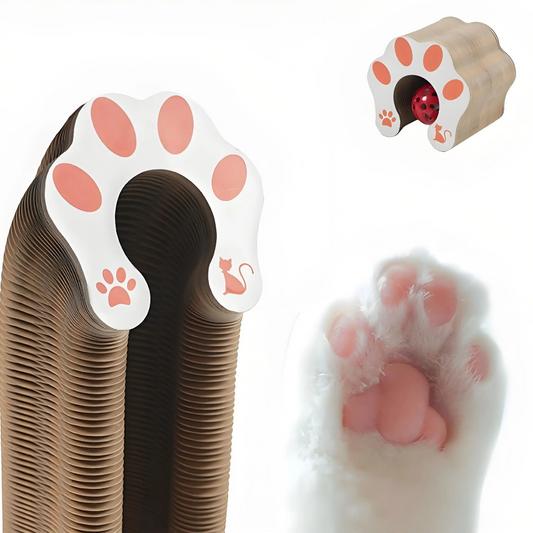 Magic organ folding cat scratcher toy with rolling ball for claw care