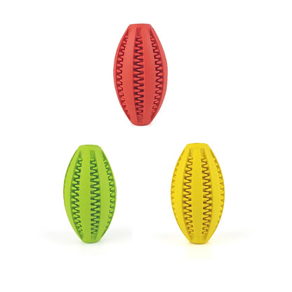 Dog Chew Ball Toy Tough Rubber Dental Ball