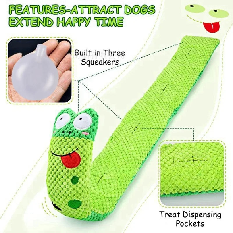 Interactive Dog Puzzle Toy 🐌 Snail Squeak & Treat Hider – Mental Play for Puppies & Small Dogs