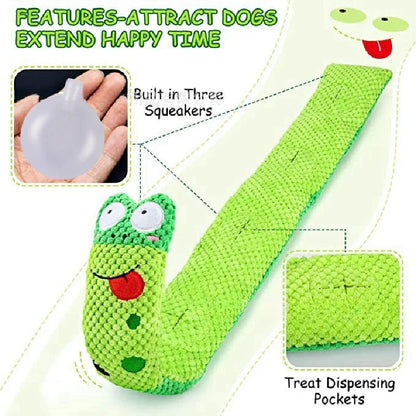 Interactive Dog Puzzle Toy 🐌 Snail Squeak & Treat Hider – Mental Play for Puppies & Small Dogs