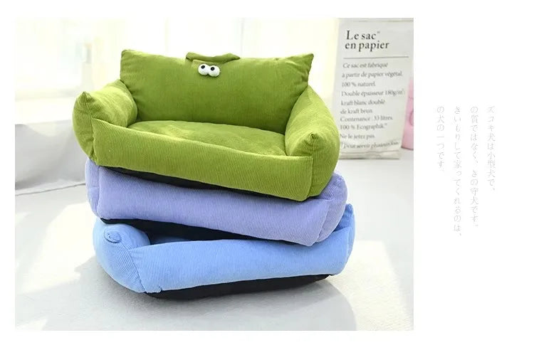 🛋️ Soft Sofa-Style Pet Bed 🐶 Warm & Stylish Winter Nest for Small Dogs & Cats