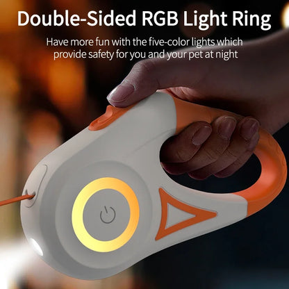 LED Dog Leash 🌈 Retractable & Rechargeable Light-Up Lead (3M/5M)