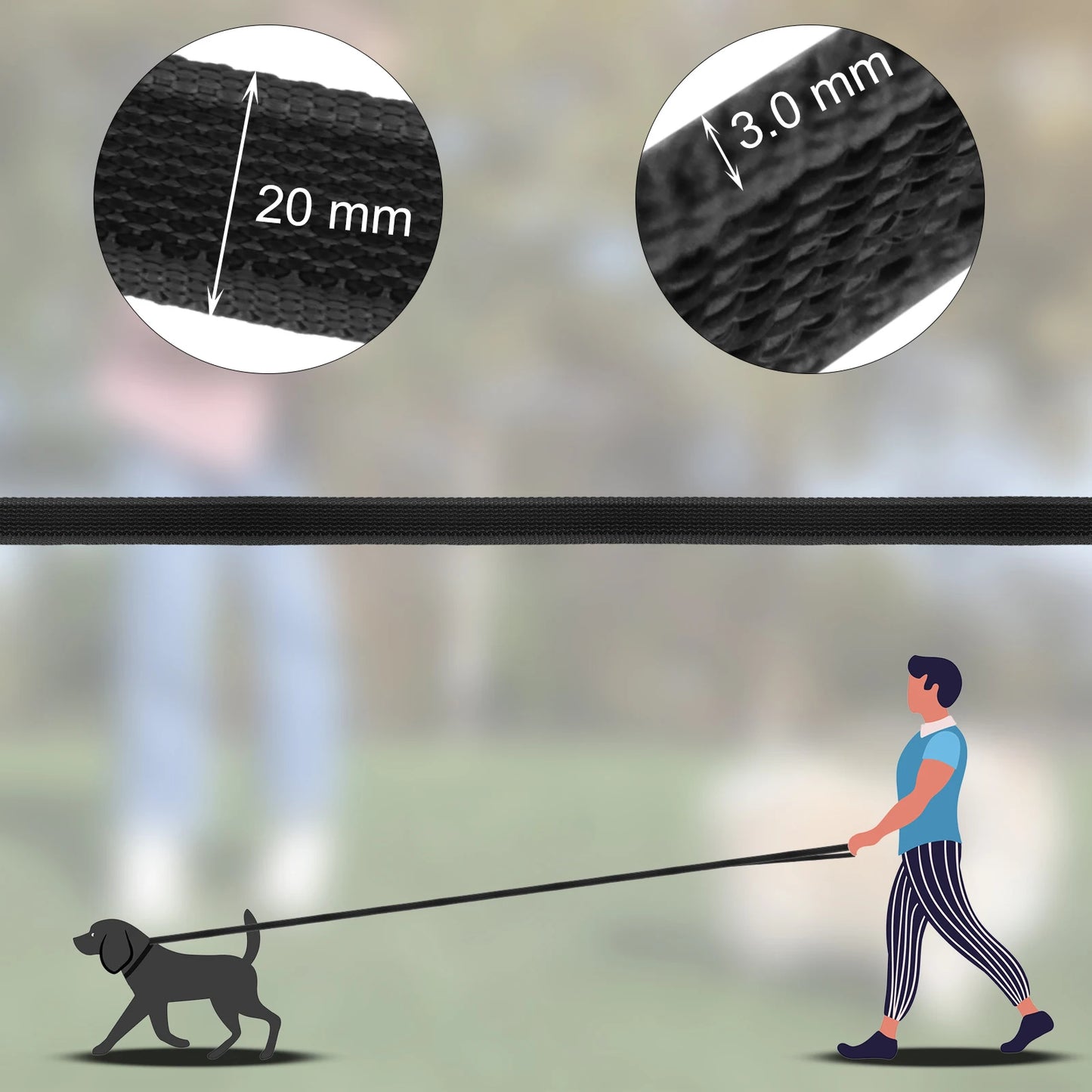 🐕 Long Dog Training Leash – Durable Nylon Rope Lead for Small & Large Dogs 🐾