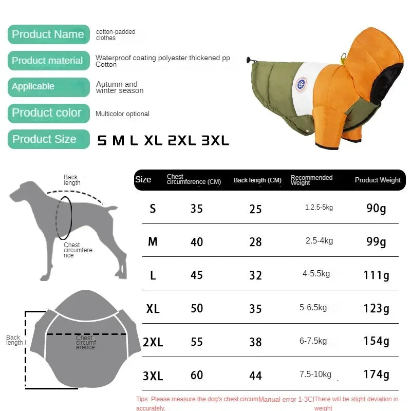 🧥 Dog Winter Jacket 🐶 Warm Padded Coat for Small & Medium Pets