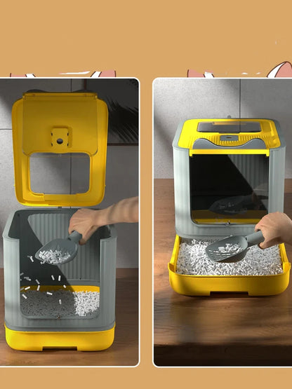 🐱 UV Cat Litter Box – Enclosed, Deodorising & Modern ✨