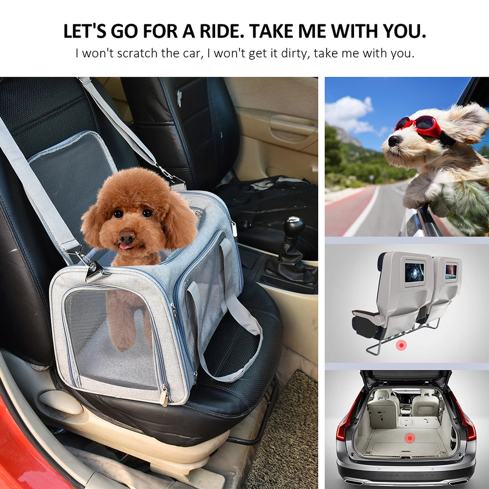 ✈️ Soft-Sided Dog Carrier Bag | Airline-Approved Travel for Small Pets 🐾