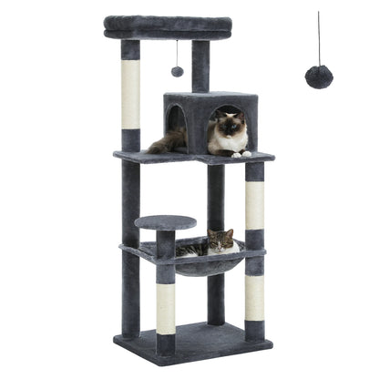🐱 Indoor Cat Tree – 5-Level Tower with Hammock & Scratching Posts 🐾