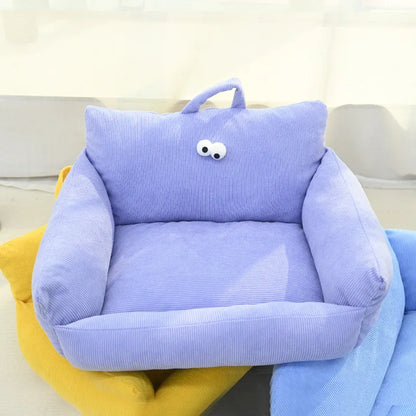 🛋️ Soft Sofa-Style Pet Bed 🐶 Warm & Stylish Winter Nest for Small Dogs & Cats