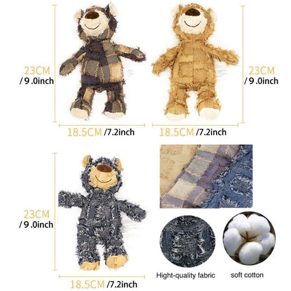 🧸 Squeaky Teddy Bear Dog Toy – Soft, Durable & Fun 🐕
