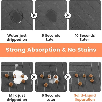 🍽️ Waterproof Pet Food Mat ✨ Non-Slip Placemat for Dogs & Cats