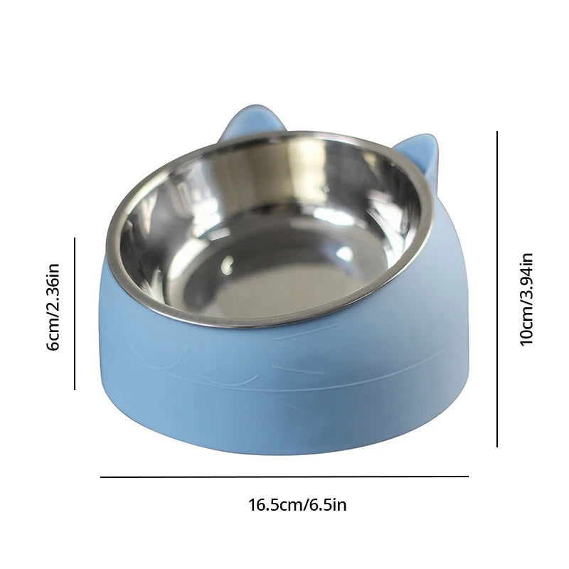 🐾 Stainless Steel Tilted Pet Bowl 🐾