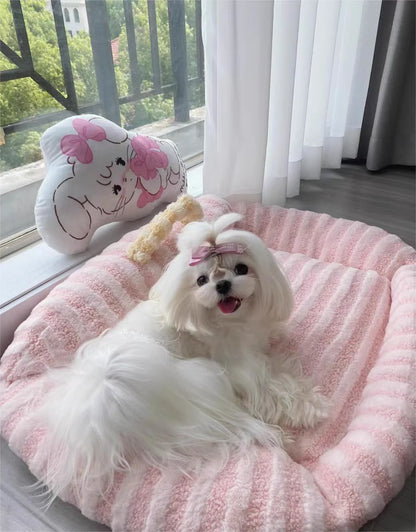 🛋️ Soft Sofa-Style Pet Bed 🐶 Warm & Stylish Winter Nest for Small Dogs & Cats