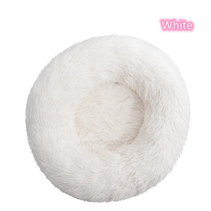 🛏️ Plush Donut Pet Bed 🐶🐱 Ultra-Soft & Washable Calming Bed for Cats and Dogs