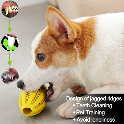 Dog Chew Ball Toy Tough Rubber Dental Ball