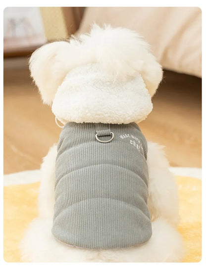 🧥 Quilted Dog Hoodie 🐾 | Warm Vest for Small Pets ❄️