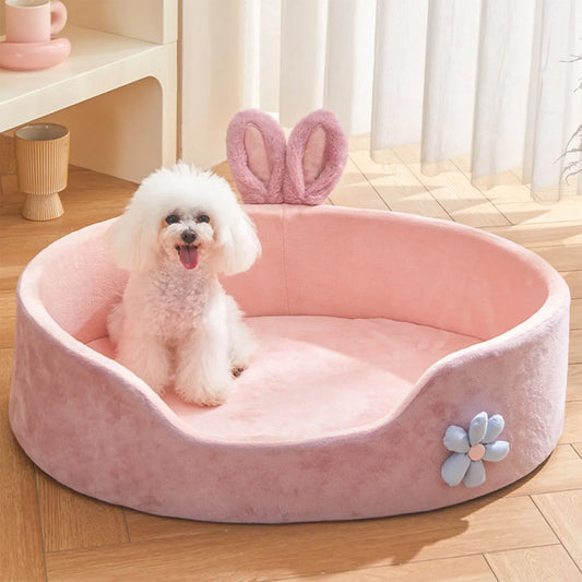 🐾 Soft Detachable Pet Bed 💖 Washable All-Season Bed for Small Dogs & Cats