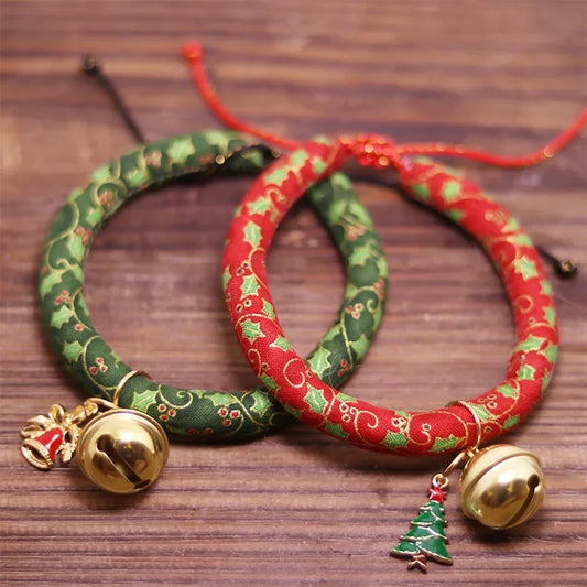 🔔 Christmas Pet Collar 🌟 Adjustable Bell Necklace for Cats & Dogs