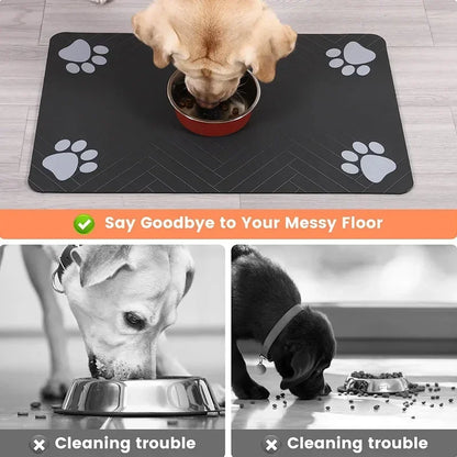 🍽️ Waterproof Pet Food Mat ✨ Non-Slip Placemat for Dogs & Cats