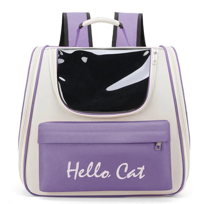 🎒 Cat Carrier Backpack 🌟 Breathable Travel Bag with Transparent Window (0~5.5kg)