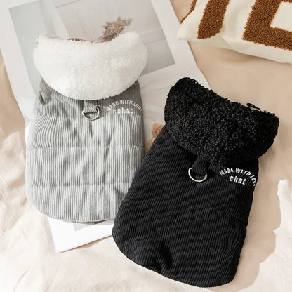 🧥 Quilted Dog Hoodie 🐾 | Warm Vest for Small Pets ❄️