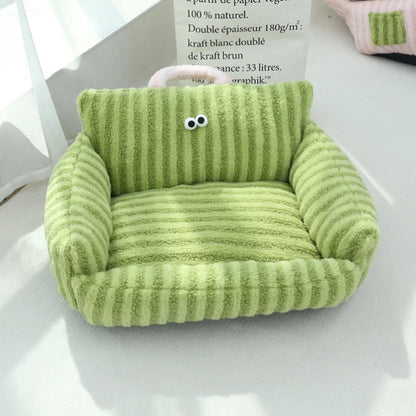 🛋️ Soft Sofa-Style Pet Bed 🐶 Warm & Stylish Winter Nest for Small Dogs & Cats