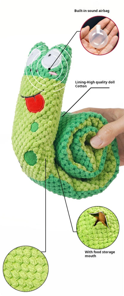 Interactive Dog Puzzle Toy 🐌 Snail Squeak & Treat Hider – Mental Play for Puppies & Small Dogs