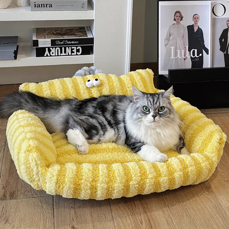 🛋️ Soft Sofa-Style Pet Bed 🐶 Warm & Stylish Winter Nest for Small Dogs & Cats