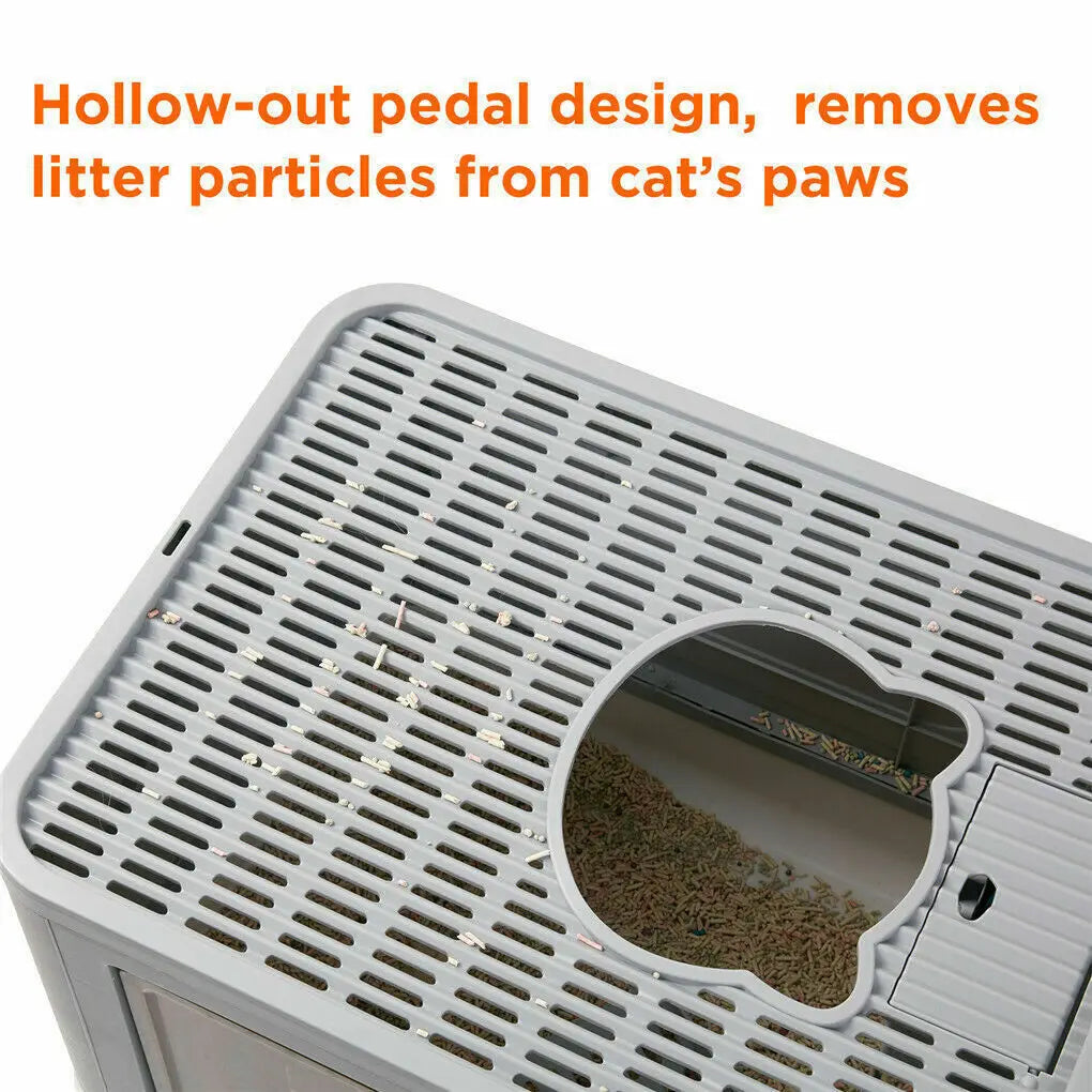 🐱 Foldable Enclosed Cat Litter Box with Top & Front Entry 🚪
