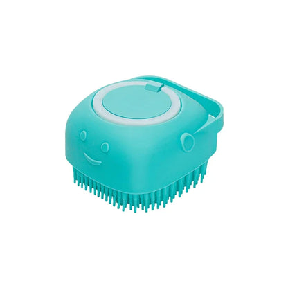 🛁 Silicone Dog Bath Brush – Pet Shampoo Scrubber & Grooming Comb 🐾