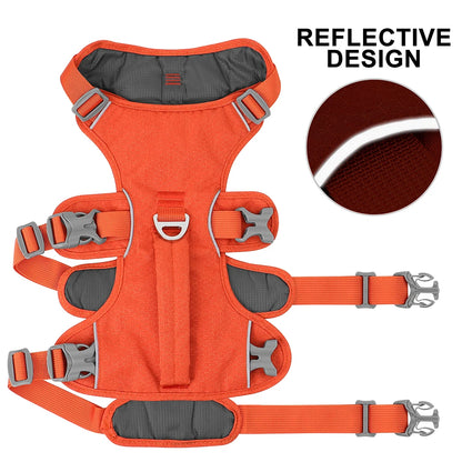 🎯 Reflective Dog Harness 🐕 Vest with Handle for Medium & Large Dogs