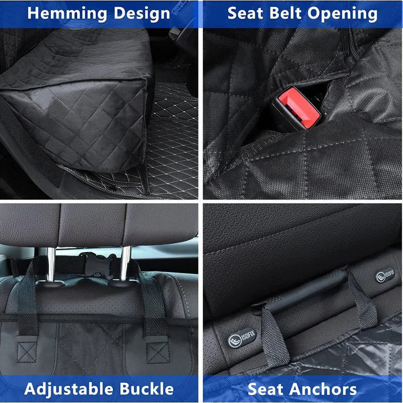 🚗 Dog Car Seat Cover 🐶 Waterproof & Hammock Travel Mat for Small to Large Dogs