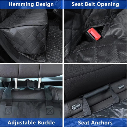 🚗 Dog Car Seat Cover 🐶 Waterproof & Hammock Travel Mat for Small to Large Dogs