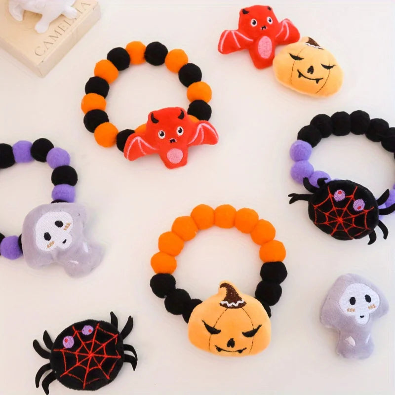 Halloween Plush Pet Collar 🎃 Cute Furball Necklace for Cats & Dogs 🐾